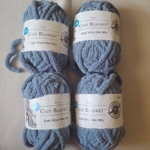 NEW LOOPS AND THREADS Cozy Blanket YARN LOT OF 4